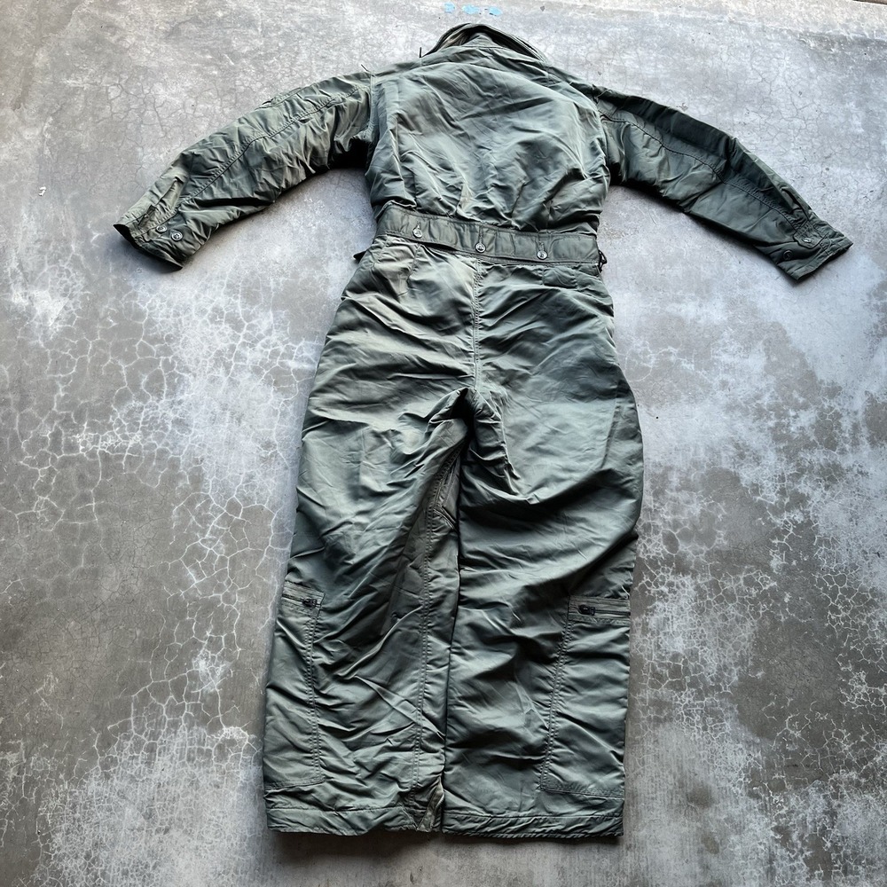 Vintage 60's Coverall Flying Men's USAF Vietnam Era Coveralls Size Small Green - Picture 5 of 9